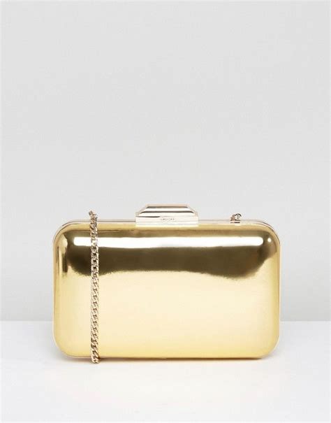 dune broncho gold metallic box clutch bag|dune london clutch bags women.